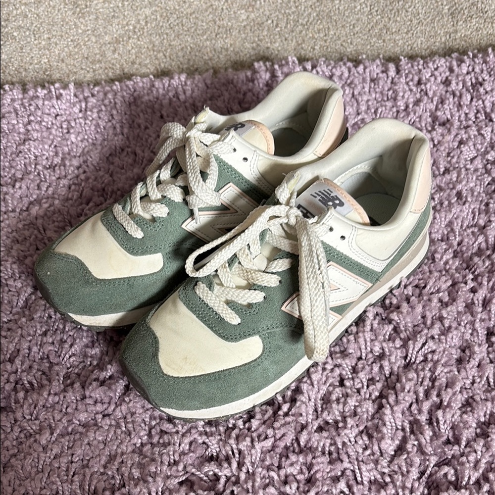 New Balance 574 Daydream Sneaker green/pink